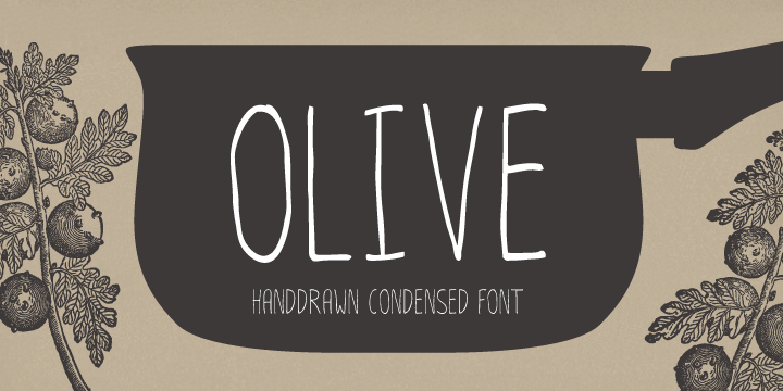 Пример шрифта Olive #1